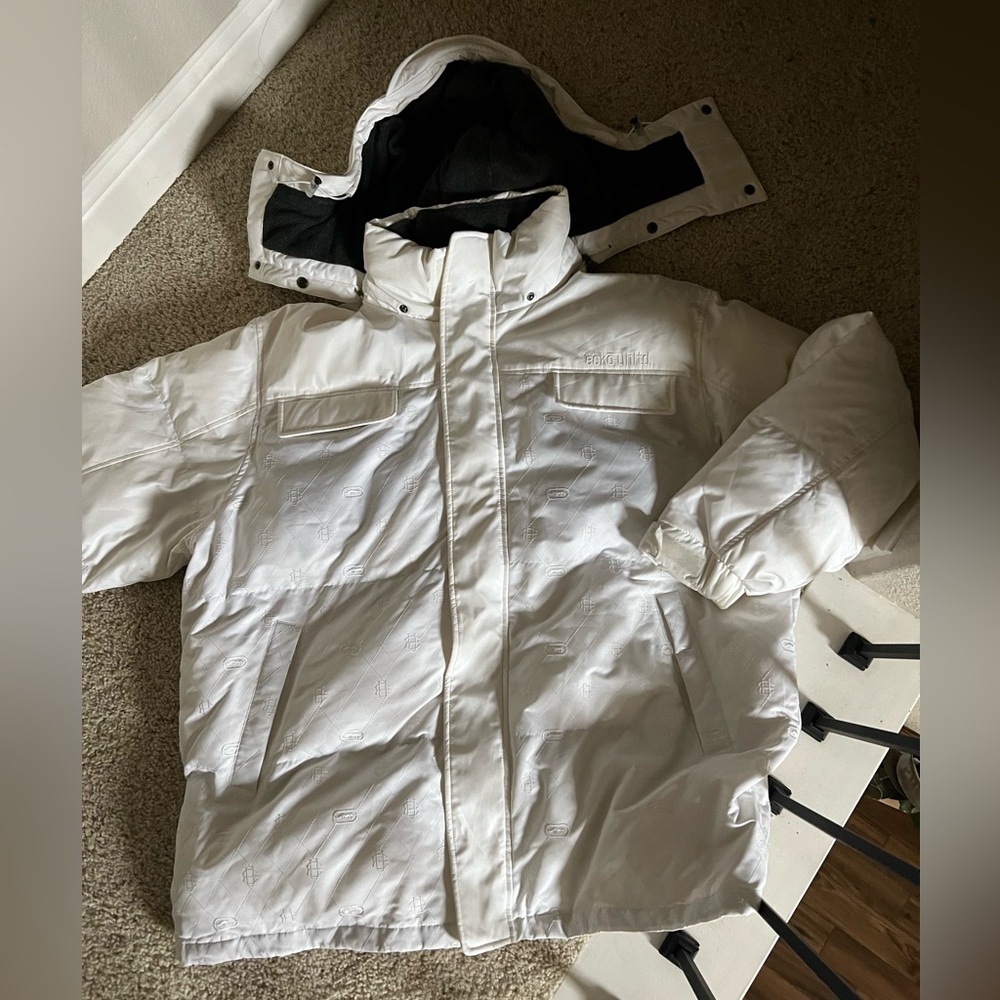 Men’s 2X Ecko Unltd. Vintage, white, puff jacket. EUC